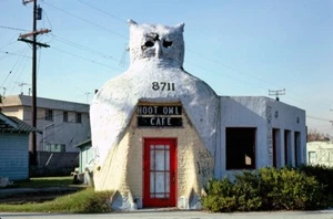 Hoot Owl Cafe, Los Angeles, California, 1977 POSTER 24 X 36 Inches Vintage - Picture 1 of 3