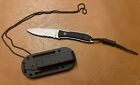 Crkt F4-12 Fixed Blade Knife Made In Taiwan Sheath Necklace Rare Discontinued