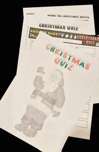 CHRISTMAS Quiz Game 40 Questions with Picture Round 20 Players Answer Sheets Pub - Picture 1 of 3