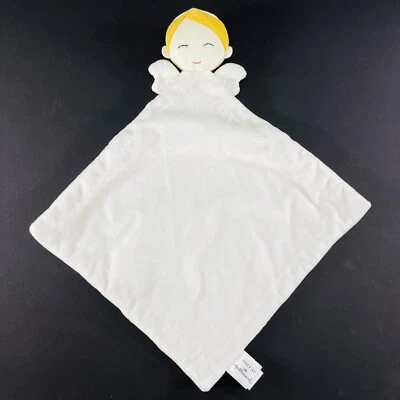 Manta de seguridad de felpa suave Hallmark Little Angel Lovey blanca cómoda rubia 11" Foto 1 de 4