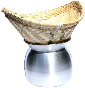 Olla de Laos para cocinar al vapor de arroz amortiguador de arroz tradicional cesta de bambú hervidor de arroz - Imagen 1 de 7