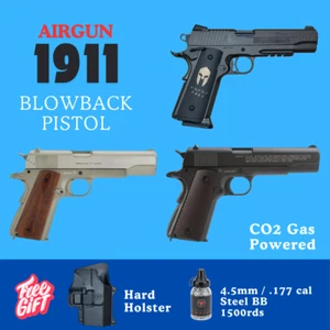 Air Gun Pistol 1911 Full Metal Body CO2 Blowback .177 cal - Picture 1 of 30