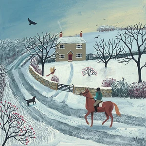 Jo Grundy - Winter Ride - Canvas Print Wall Art 3 sizes available - Picture 1 of 1