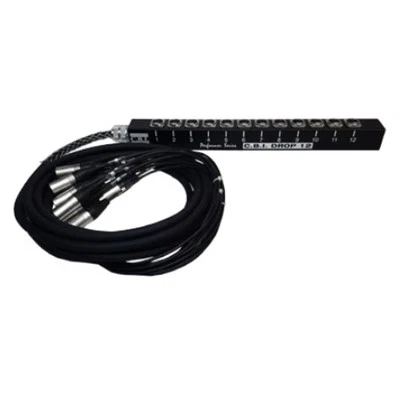 CBI Drop12 6X6 Channel Pro Drop Snake 50ft XLR Slim Box 6 input / 6 returns - Image 1 of 3