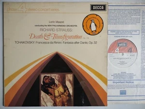 MAAZEL CONDUCTS R STRAUSS DEATH TRANSFIGURATION TCHAIKOVSKY NPO DECCA PFS 4227 - Picture 1 of 4