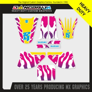 SUZUKI RM 125 250 1993 1994 1995 MOTOCROSS GRAPHICS DECALS RETRO ZEBRA - Picture 1 of 1