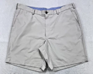 Brooks Brothers Shorts Men 42 Khaki Chino Tan Beige Polyester Cool Max 10" - Picture 1 of 10