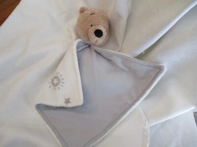 Disney Baby Lambs & Ivy  Lovey Security Blanket Plush Winnie Pooh Star Gray 11" - Image 1 of 2