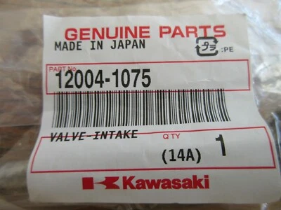 KAWASAKI 12004-1075 VÁLVULA DE ADMISIÓN ZX600 ELIMINADOR NINJA GENUINO OEM NUEVO Foto 1 de 2