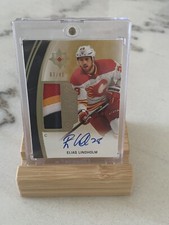 2020-21 Upper Deck Ultimate Collection Pro Threads /49 Elias Lindholm Patch Auto