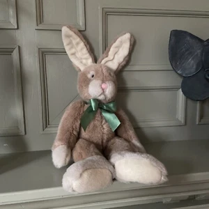 VINTAGE RUSS BERRIE STUART WIRE EARS POSABLE BUNNY RABBIT PLUSH SOFT TOY RETIRED - Picture 1 of 8