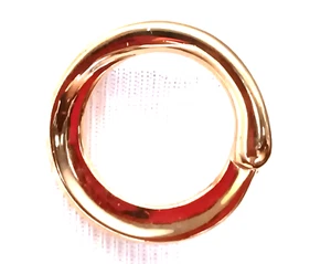 Broche prendedor círculo redondo dorado firmado MONET de colección años 80 - Imagen 1 de 13