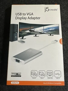 Open Box!!! J5 Create JUA210 USB 2.0 to VGA Display adapter - Picture 1 of 6