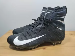 Size 14 - Nike Vapor Untouchable 3 Elite Football Cleats Mens Black White - Picture 1 of 6