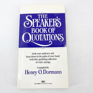 The Speaker's Book of Quotations Compiled by Henry Dormann Paperback 1987 - Bild 1 von 6
