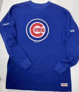 Chicago Cubs Térmico Waffle Tejido Manga Larga Puntadas MLB Unisex Pequeño Azul - Imagen 1 de 12