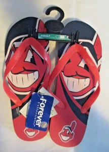 Cleveland Indians Chief Wahoo Flip Flops Med. Damen 9-10 Herren 7-8 Neu Mit Etikett - Bild 1 von 3