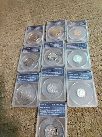 2017-S Enhanced Uncirculated Set ANACS EU 70 Philadelphia Mint Release Cover