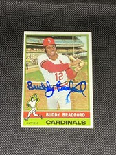 Buddy Bradford St. Louis Cardinals Signed Auto 1976 Topps Card #451 ~ COA