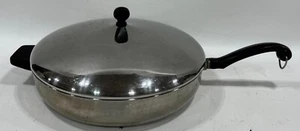 Farberware Aluminum Clad Stainless Steel 12" Covered Fry Pan Vintage Made in USA - Picture 1 of 9