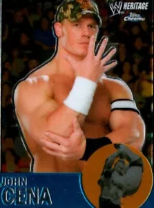 Tarjeta de lucha libre Topps Heritage II 2007 cromada #1 de John Cena - Imagen 1 de 2
