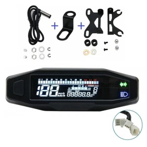 Universal Motorrad Tacho Kilometerzähler Tachometer LED Kontrollleuchten - Bild 1 von 15