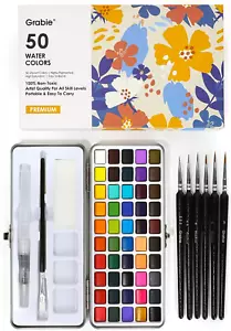 Grabie Aquarellfarben Set, ideal zum Malen, 50 Farben, Detailpinsel I - Bild 1 von 12