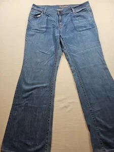 American Eagle Damen Boy Fit Jeans Größe 14 Regular Stretch Denim Schlag - Bild 1 von 17