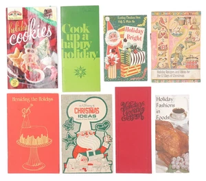 Christmas Holiday Bright Recipes Ideas 1960s and More Booklets Mixed Lot of 8 - Picture 1 of 22