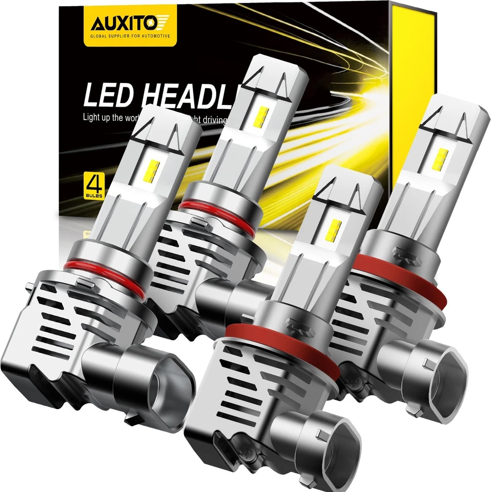 Combo bombilla faro LED AUXITO 9005 H11 haz alto bajo 6500K blanco brillante M3 EF3 Foto 1 de 1