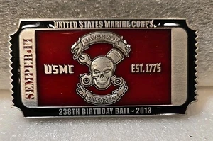 USMC MWSS 472 DET A 238th Ball invitation Challenge Coin - Picture 1 of 4