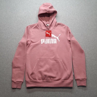 PUMA  Essentials Hoodie Women's Medium, Pink Active Wear Jumping Cat Logo NWT - Image 1 of 4