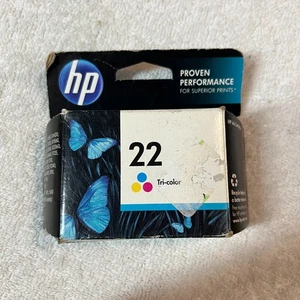 Cartucho de tinta original HP 22 TRI-color nuevo caja sellada caducado 2013 - Imagen 1 de 8