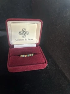 Camrose And Kross Jaqueline Kennedy Emerald Eternity Band Gold Plated Sz 10 Ring - Picture 1 of 11