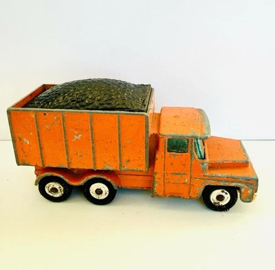 Camión de volteo de carbón Husky Orange Guy Warrior de colección de los años 70 hecho en Gran Bretaña Foto 1 de 4