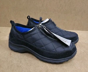 Lands End Shoes Black Size 7 UK Casual Comfort Zip Antimicrobial New With Box - Picture 1 of 11