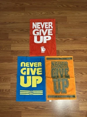 John Cena Never Give Up Official WWE Towels  – U C ME Logo Wrestling Lot Of 3. - Image 1 of 4