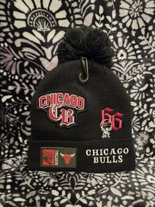 NWT Chicago Bulls Beanie - One Size Fits All - Black NBA Ultra Game Knit Cap - Picture 1 of 4