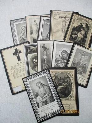 Totenzettel Sterbebilder 1890 - 1898 Konvolut Eifel 12 Stück - Bild 1 von 4