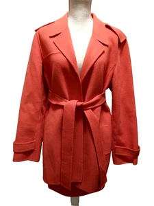 Vintage Linda Allard Ellen Tracy Damen lachsrosa 100 % Wolle Cardigan Rock Anzug 12 - Bild 1 von 18