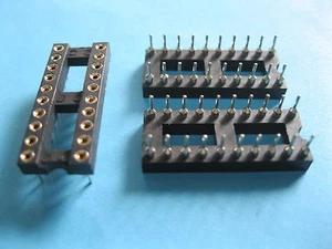 200 pcs IC Socket Adapter Round 24 Pin Header & (IC)Socket Pitch 2.54mm X=7.62mm - Picture 1 of 5