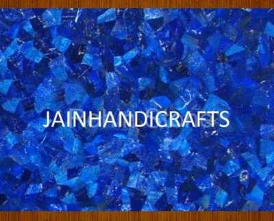 12" Coffee Corner Center Blue Malachite Marble Table Top Random Inlay mosaic - image 1 of 4