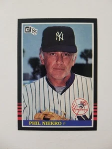 TARJETA DE BÉISBOL PHIL NIEKRO 1985 DONRUSS #458 YANQUIS DE NUEVA YORK - Imagen 1 de 2