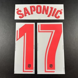 2019 2020 Oficial Atlético de Madrid Saponjic 17 Visitante Jugador Talla Nombre - Imagen 1 de 2