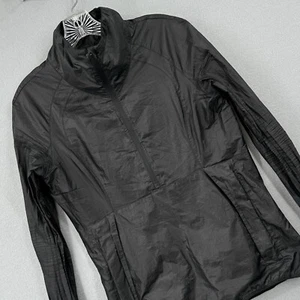 Giacca Lululemon Run With It donna 6 nera Glyde 1/2 zip leggera impacchettabile W4ABGS - Foto 1 di 21