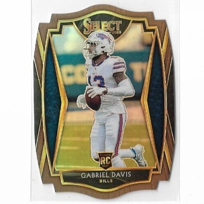 2020 Panini Select Football Gabriel Davis Copper Die-Cut Prizm #'D 340/355 #182 - Image 1 of 2