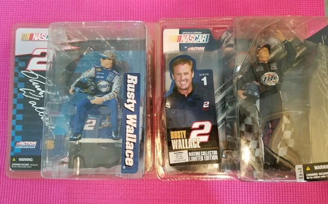 Nascar Rusty Wallace Figures Lot of 2 - Limited Edition Cover