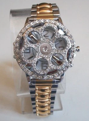 Серебряный и золотой отделки женщины, мальчиков или девочек спиннер камень модные часы - Изображение 1 из 4