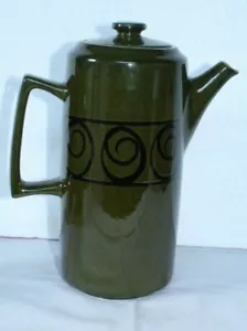 brixham devon studio pottery retro design coffee pot - Picture 1 of 3