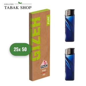 25x50 GIZEH Pure Fine Blättchen Heftchen Papers Zigarettenpapier  - Bild 1 von 3